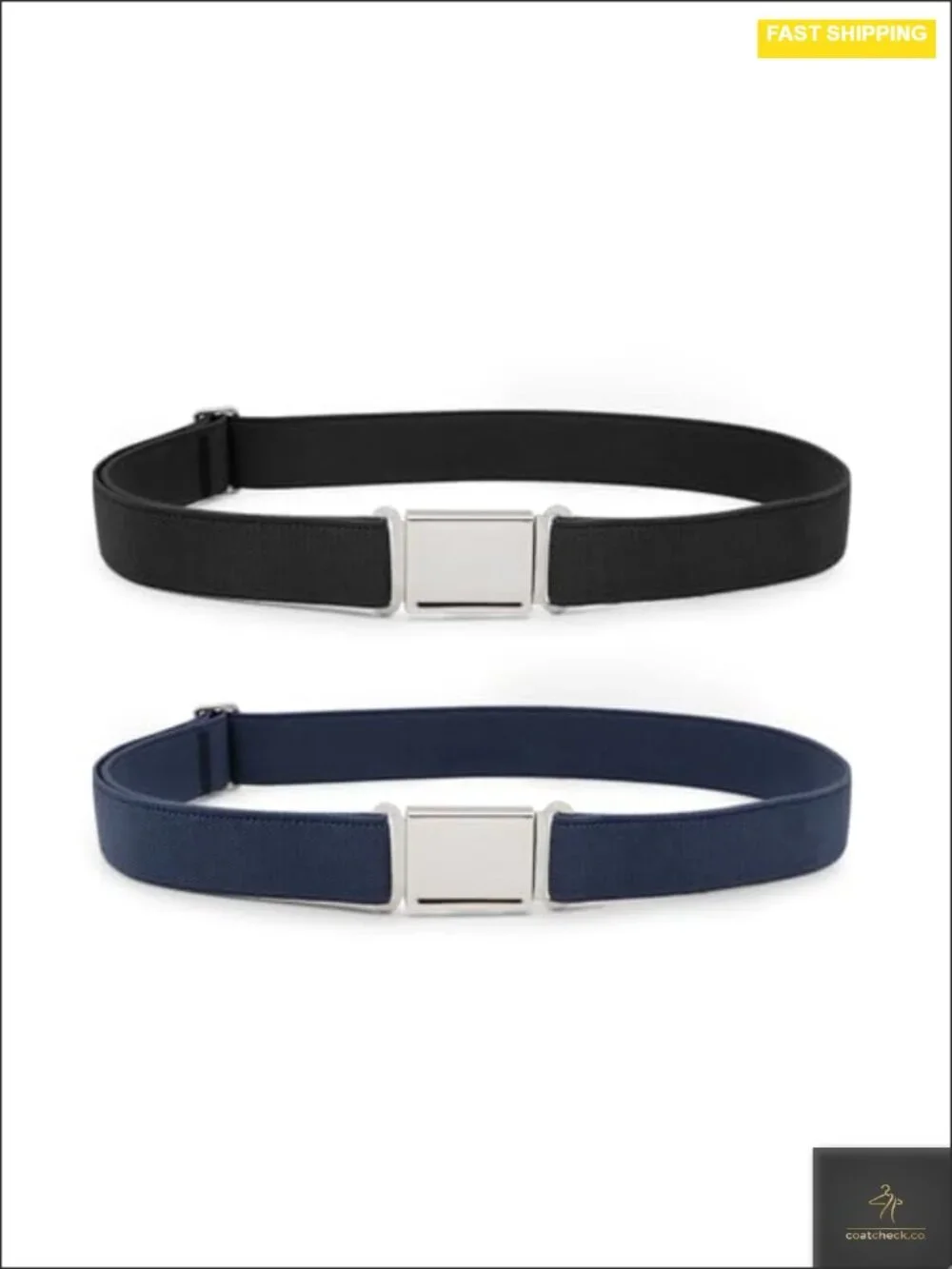2 Pack Kids Adjustable Magnetic Belt Elastic Buckle Boys Girls